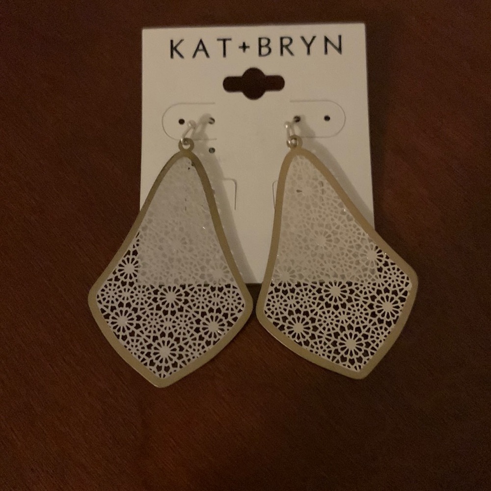Kat and Bryn silver and gold tone earrings